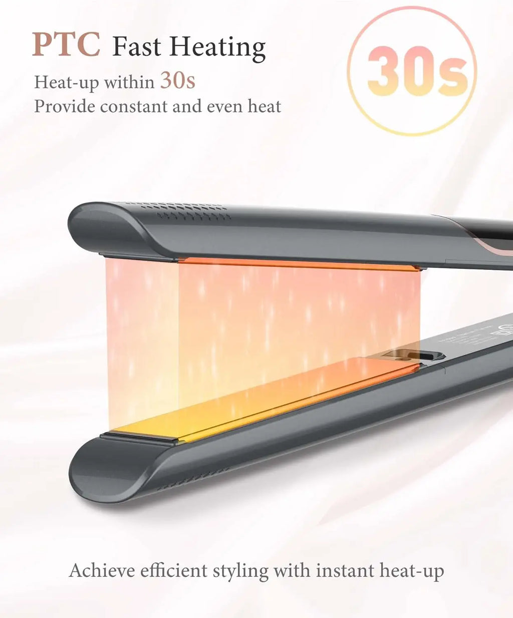 1 Inch Flat Iron Hair Straightener and Curler with 3D Floating Plates, Negative Ion, Double Voltage for Professional Styling