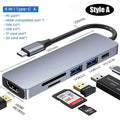 USB 3.0 Type-C Hub To HDMI Adapter 4K Thunderbolt 3 USB C Hub with Hub 3.0 TF SD Reader Slot PD for MacBook Pro/Air/Huawei Mate