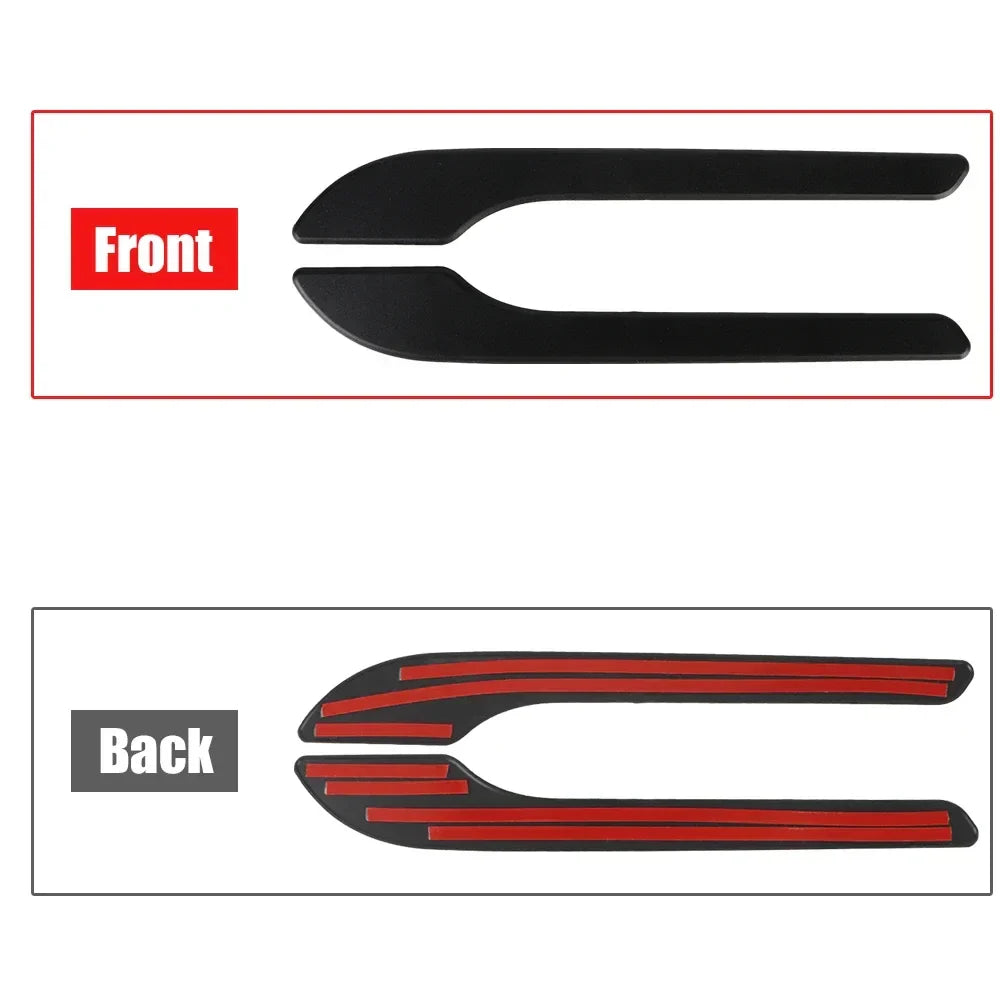 4pcs Set of Black Carbon Fiber Door Handle Covers for Tesla Model 3 & Y - Scratch-Resistant  Tape Polished Finish Amagi