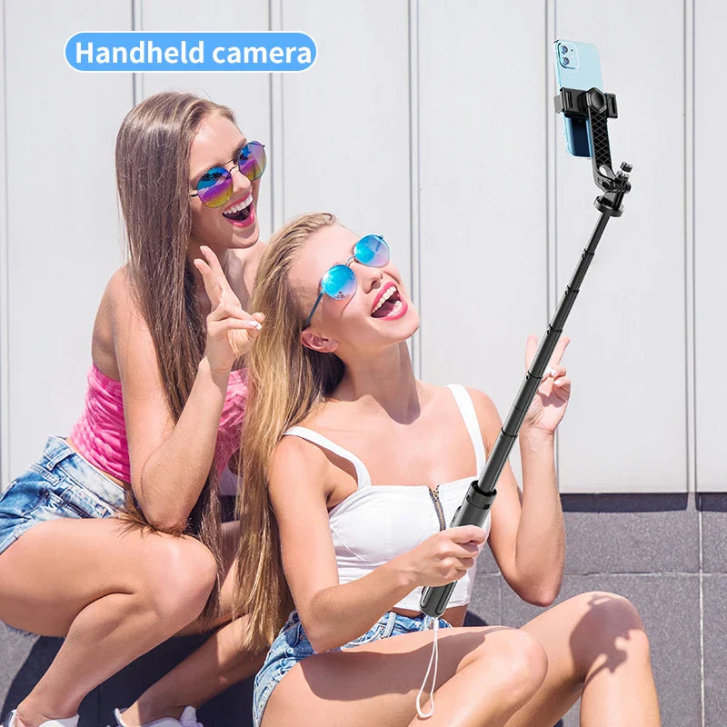 Roreta 1.3m Selfie Stick Tripod Stand for iPhone Samsung Huawei Cellphone Extendable Phone Tripod with Wireless Remote