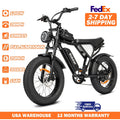 Ridstar Q20 Lite Electric Bike for Adult 1200W 48V 15Ah 20*4 Inch Fat Tire E bike Mechanical Disc Brakes Electric Bicycle MTB