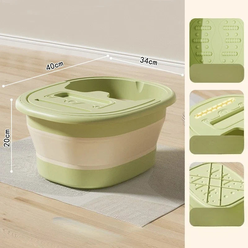 2026 Portable Foldable Foot Bath Tub - Thick Plastic Space-Saving Design, Needed for Home,Bedroom Use - Bathroom Accessories
