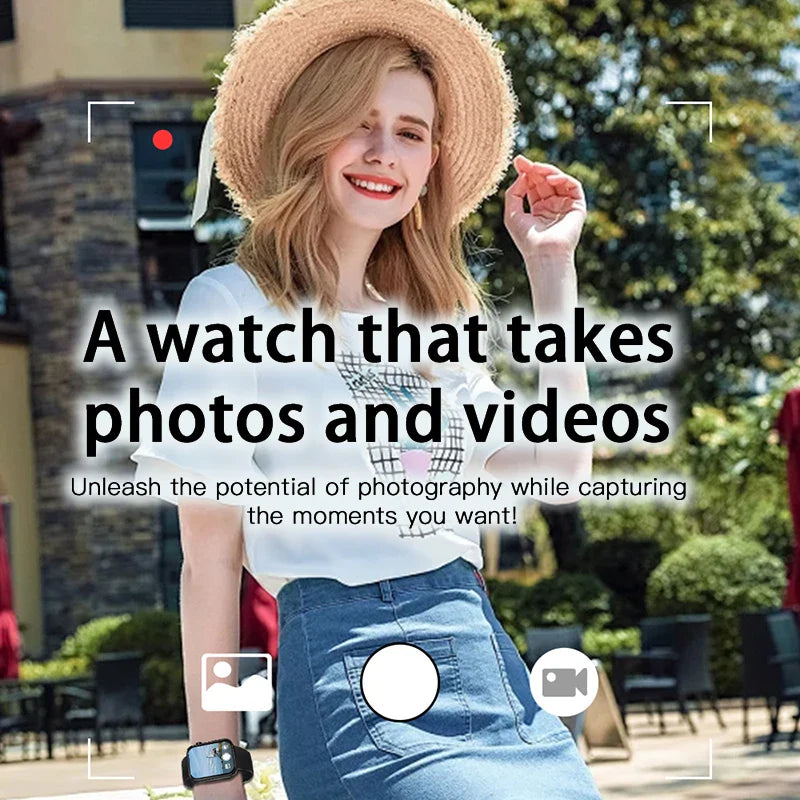 2025New Smart Watch Women Men sound recording Camera Take Photo Record Video Watches Sports Waterproof Bluetooth Call Smartwatch