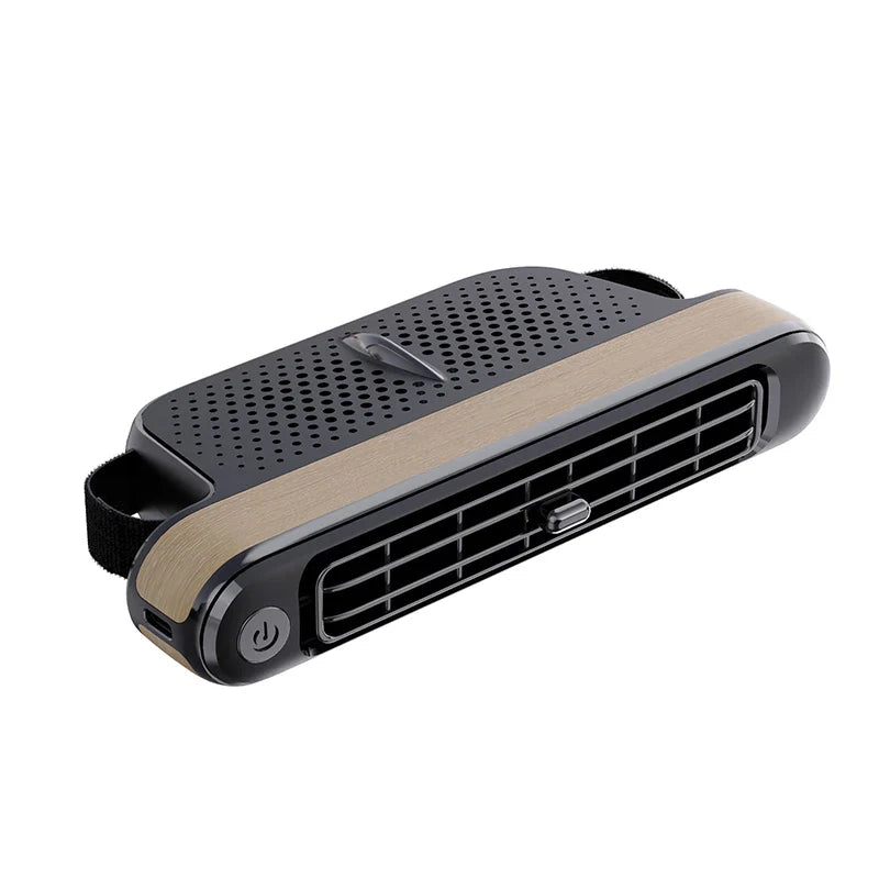 2024 New Portable Car Seat Cooling Fan USB Car Fan Cooler Mini Air Conditioner with 3 Gears Built-in Twin Turbo Fans Low Noise
