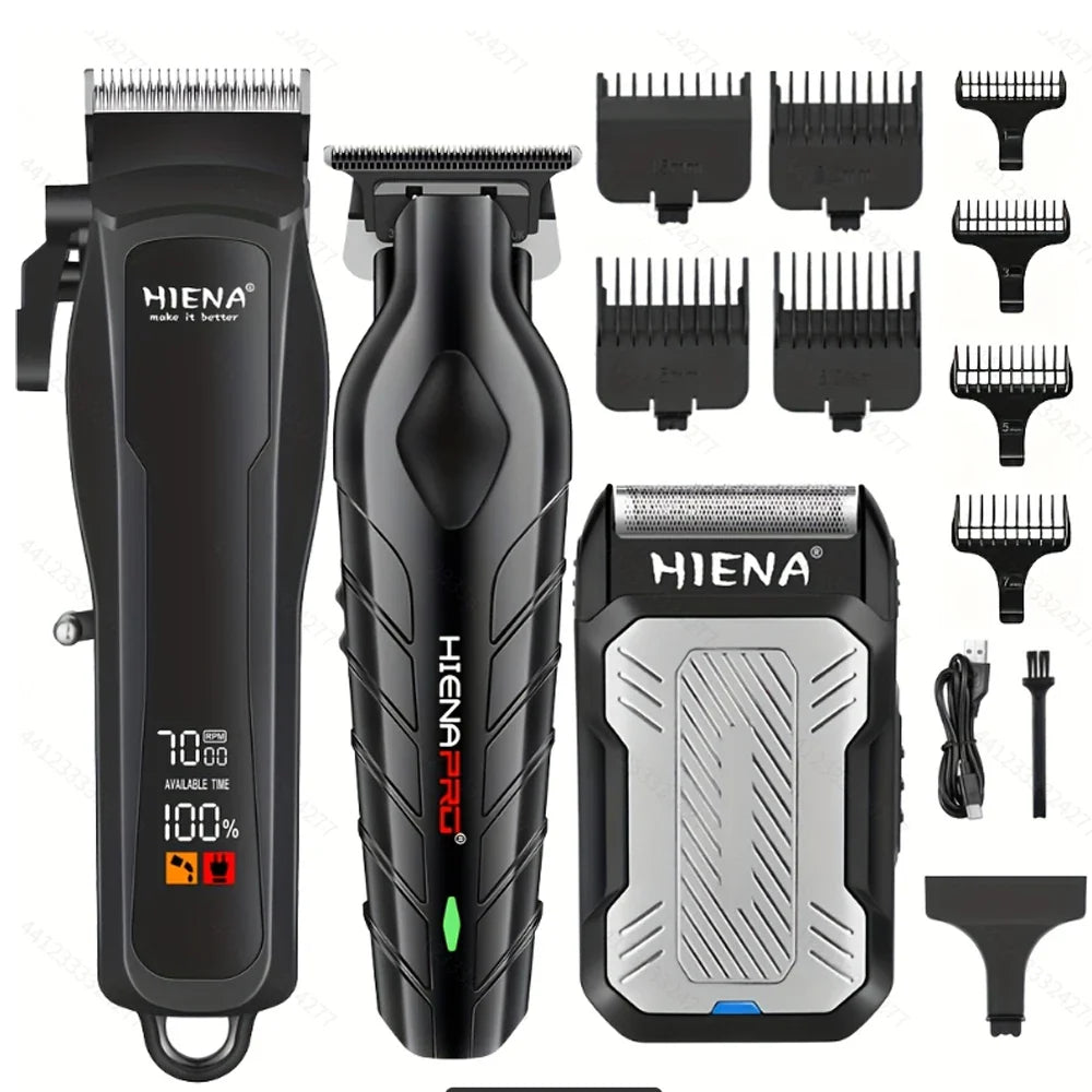 Hair Clipper Electric Professional Combo Kits Hair Trimmer Set For Men Rechargeable Cordless Haircut Machine for Barber
