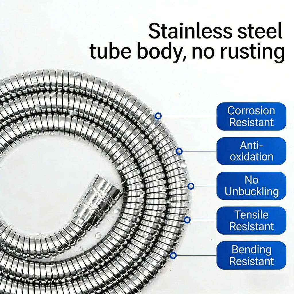 Spray hose, pressurized shower hose, explosion-proof water pipe, rain shower hose, thickened high-pressure shower hose ﻿