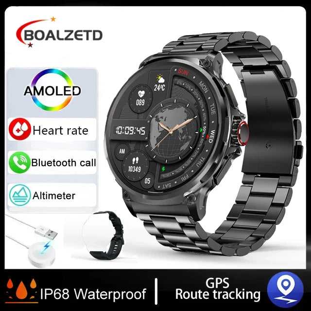 710mAh Battery Ultra GPS Smart watches Compass Watches Waterproof NEW For Men Women 2025 New Sports GPS Military Smart Watch Men