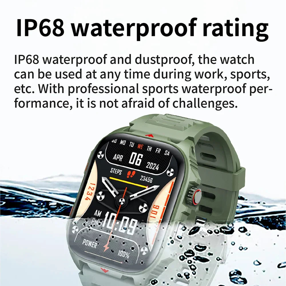 Electronic Smart Watch BT Call Heart Rate Monitor Smartwatch Fitness Tracker Waterproof Sport Watches for Man Woman Android 2026