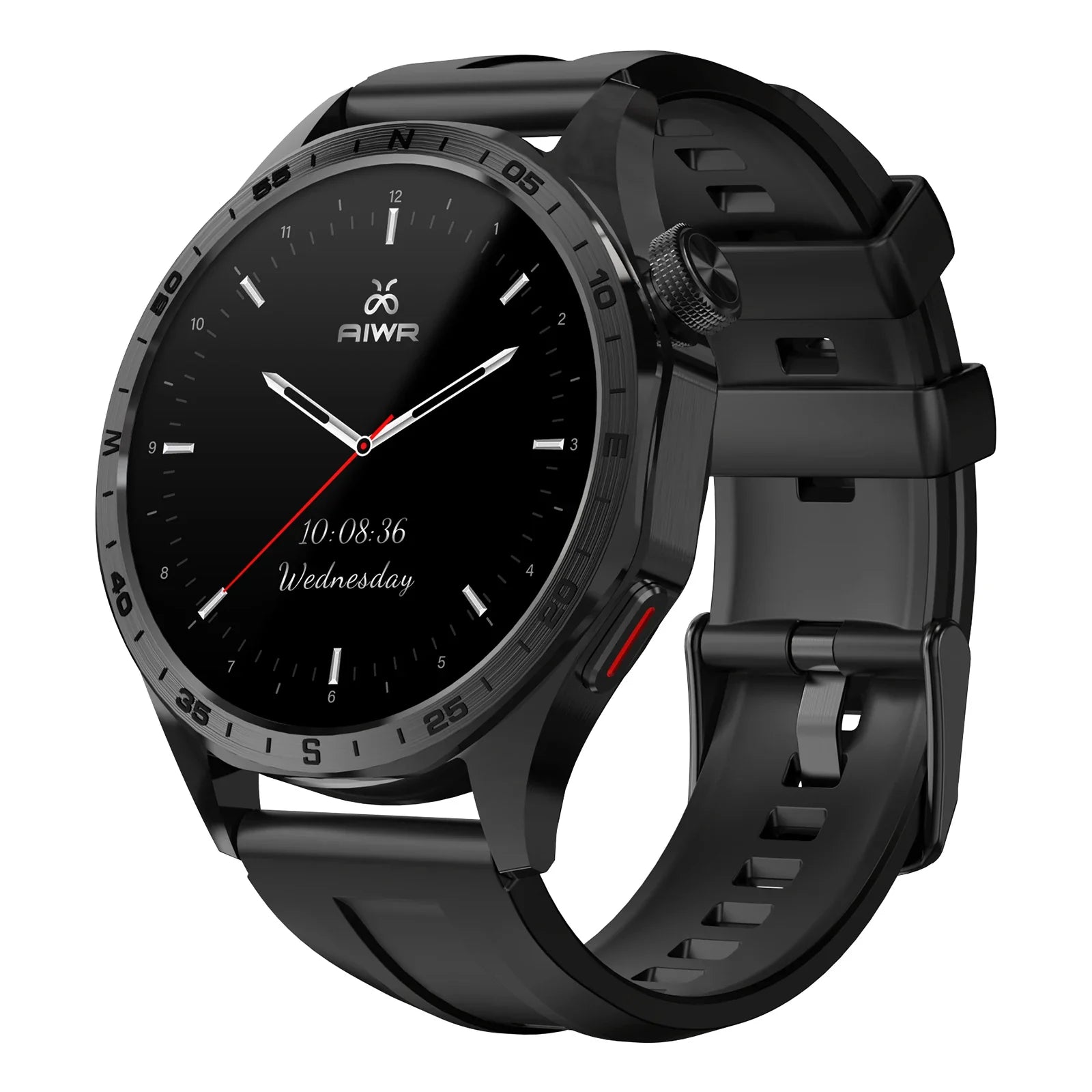 AIWR Peps 1R Smart Watch, GPS, 1.43” AMOLED, AI Watch Faces, ChatGPT, Heart Rate Sleep Monitor, 5ATM Waterproof for Android iOS