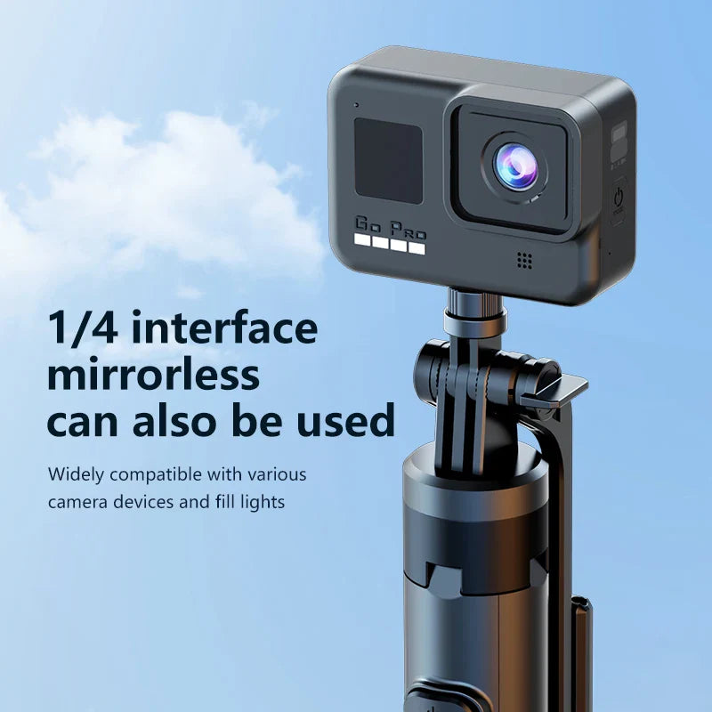 Roreta 1.3m Selfie Stick Tripod Stand for iPhone Samsung Huawei Cellphone Extendable Phone Tripod with Wireless Remote