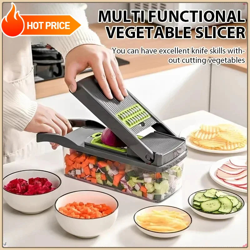 5-in-1 Food Chopper Suitable for Handheld Slicers, Dicers, Graters Multifunctional Vegetable Chopper Kitchen Tool