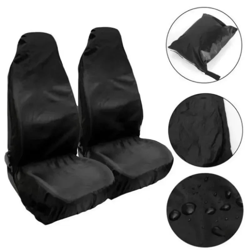 2Pcs Car Front Seat Protector Cover Heavy Duty Universal Waterproof Prevent Dust Car Seat Cover Breathable Cushion Protector