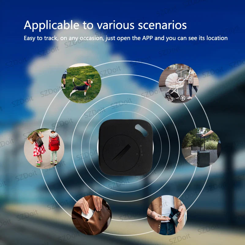 Anti Lose Smart Bluetooth GPS Tracker Works with Find My APP Reminder Device for Iphone Replacement Locator MFI Rated