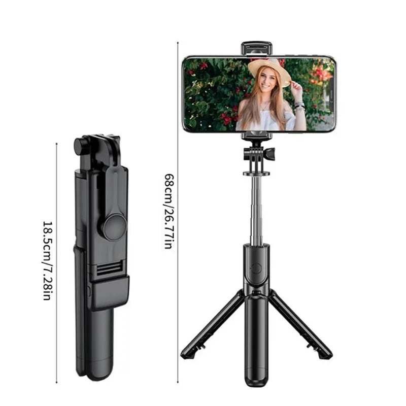 Portable Bluetooth Selfie Tripod Retractable Multifunctional Phone Holde With Selfie light Wireless Remote Bracket Shutter