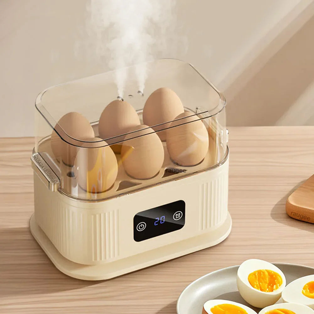 Egg Cooker with Auto Shut Off Electric Egg Cooker Steamer 6 Eggs Capacity Soft Medium Hard Boiled Egg Cooker Breakfast Machine