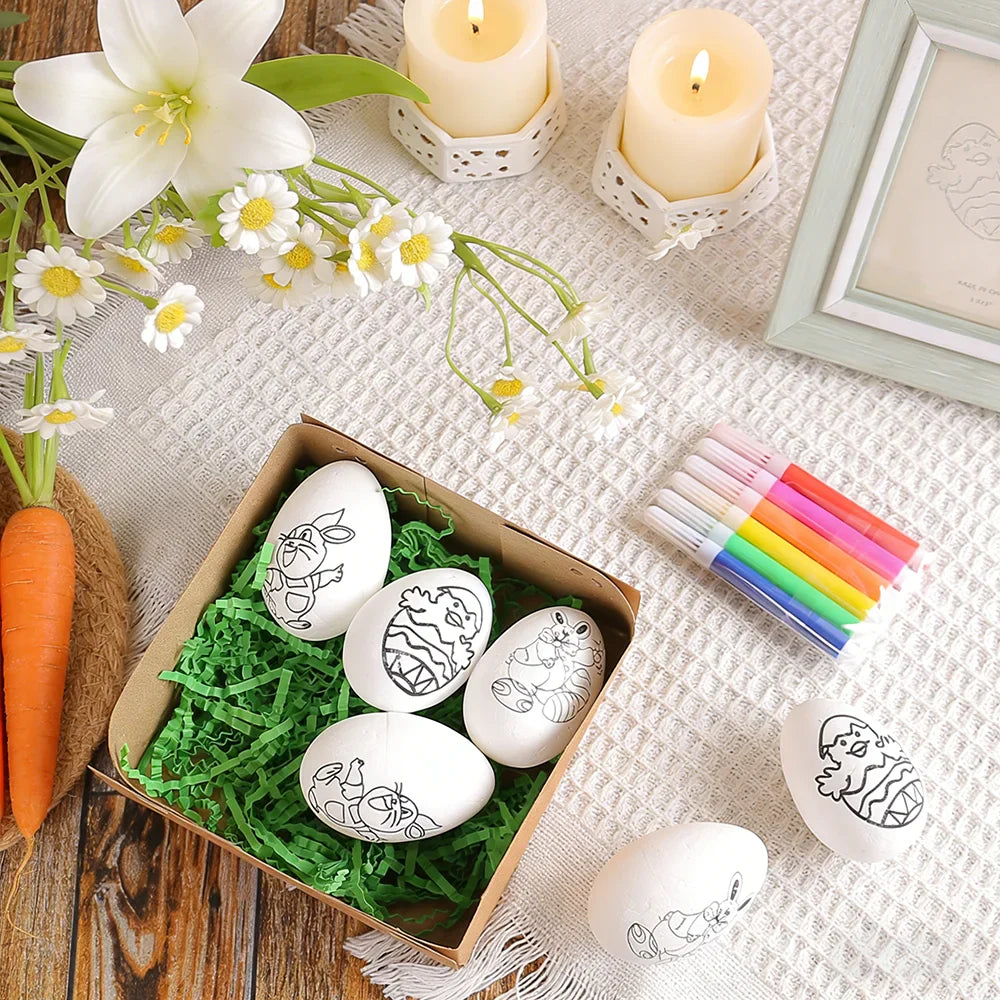 2026 DIY Hand-Painted Easter Eggs, Easter Home Décor, Creative Easter Gift for Easter Party