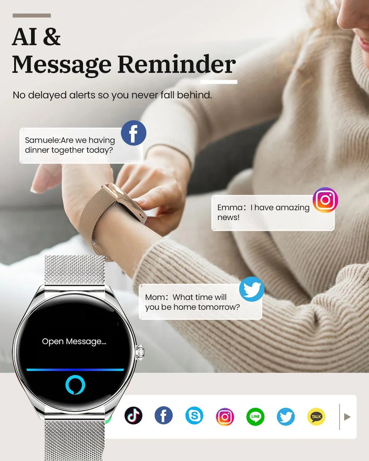 2025 New Amazfit BT Call waterproof SmartWatch Women Watches Men Sports Fitness Tracker Heart Rate Smartwatch For Android apple