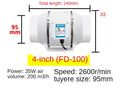 Exhaust Fan Home Mute Inline Duct Fan Bathroom Exhaust Fan Ventilation Equipment Kitchen Bathroom Wall Mounted Air Purifying Ve