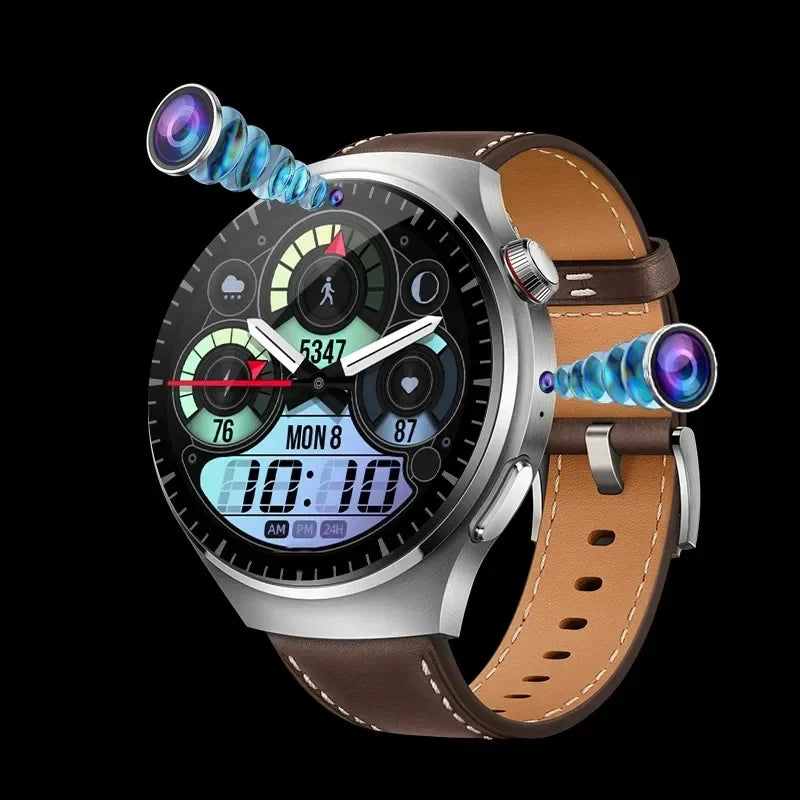 4G AMOLED Smartwatch B14 HD Dual Camera Wifi Video Call Bluetooth SIM card Google PLAY app Download Waterproof smartwatch