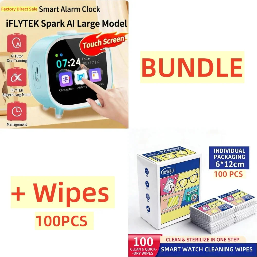 AI Smart Alarm Clock Talking Buddy Educational Toy for Kids Music/Stories Player Pomodoro Timer Cool Robot Gift for Boys Girls