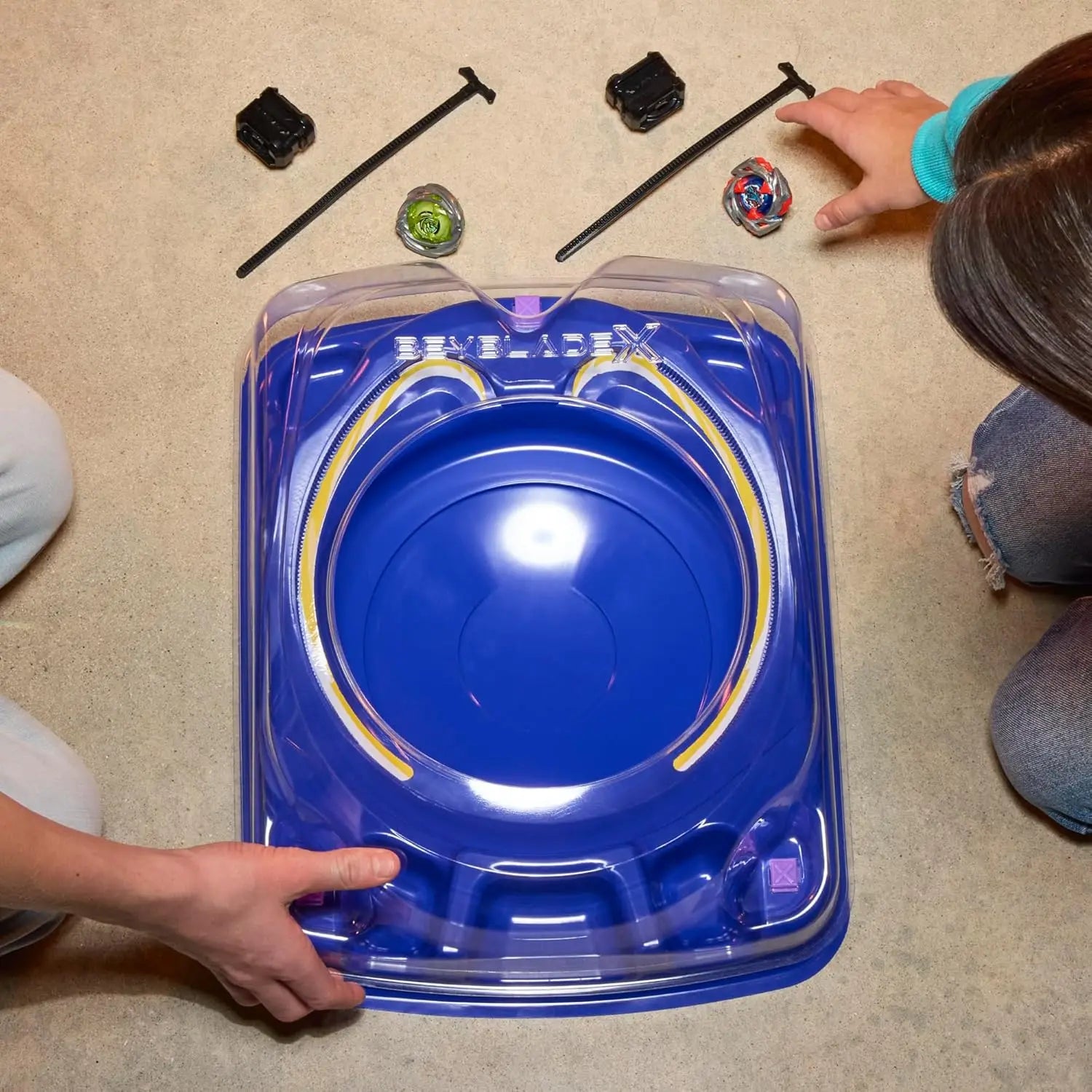 Drop Attack Battle Set with Stadium, 2 Spinning Tops & Launchers, Ages 8+ - Exciting Game Toys