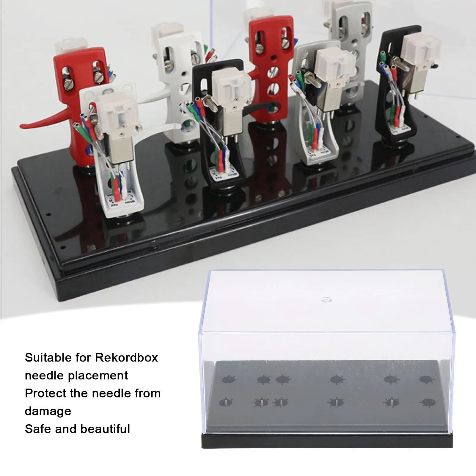Home Music Phonograph Shell Case Phonograph Head Storage Box High End Phonograph Head Long Needle Rack Display Sample Box