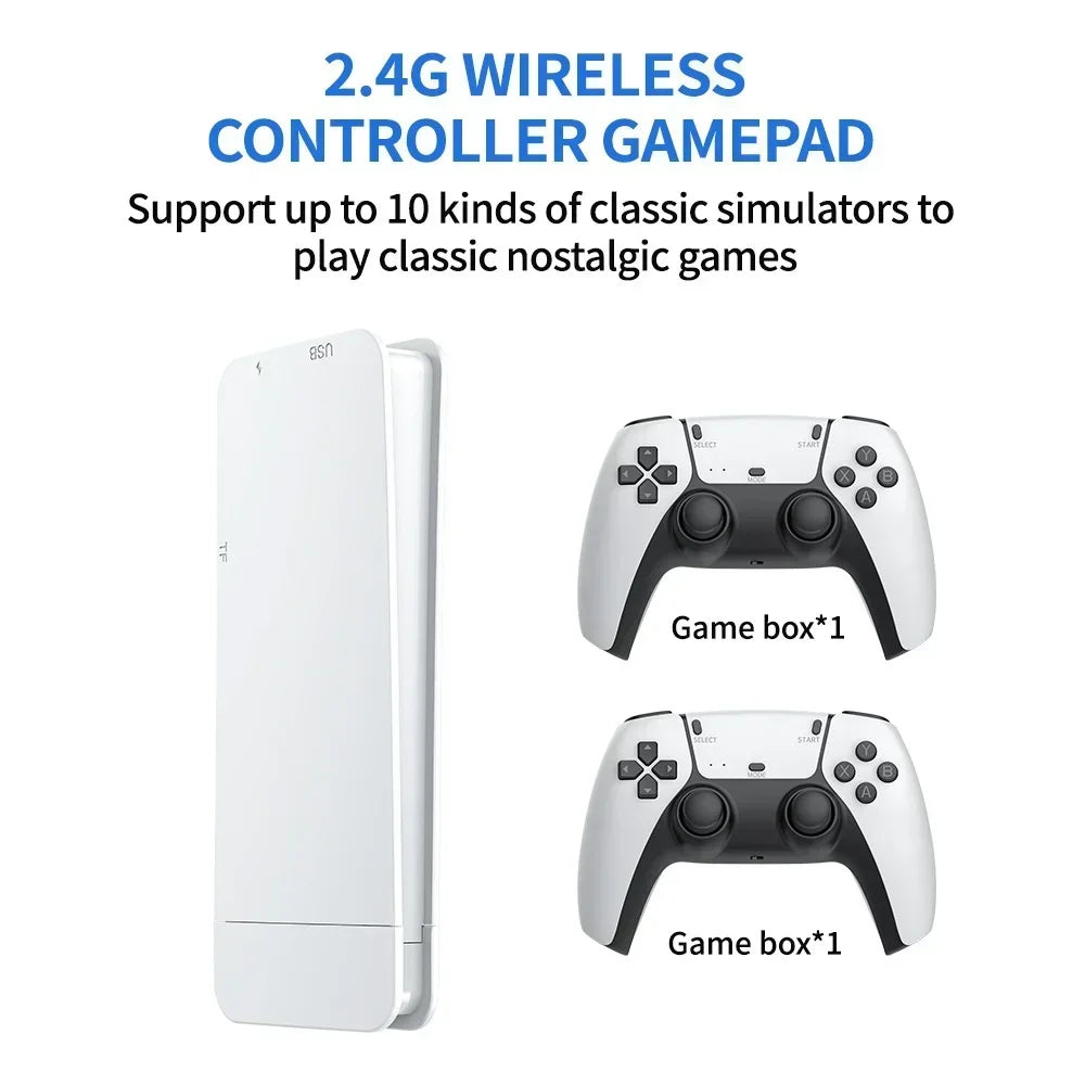 M15 Video Game Console 2.4G Wireless Dual Controller Retro TV Game Stick 20000 Classical Games Two Player Game Console