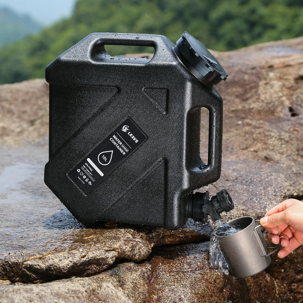 12L/10L Portable Camping Water Jug with Faucet Water Tank for Car Drinking Carrier Camping Large Capacity Water Storage Bucket