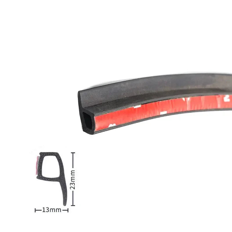 4 Meters Shape B P Z Big D Car Door Seal Strip EPDM Rubber Noise Insulation Weatherstrip Soundproof Car Seal Strong Adhesive
