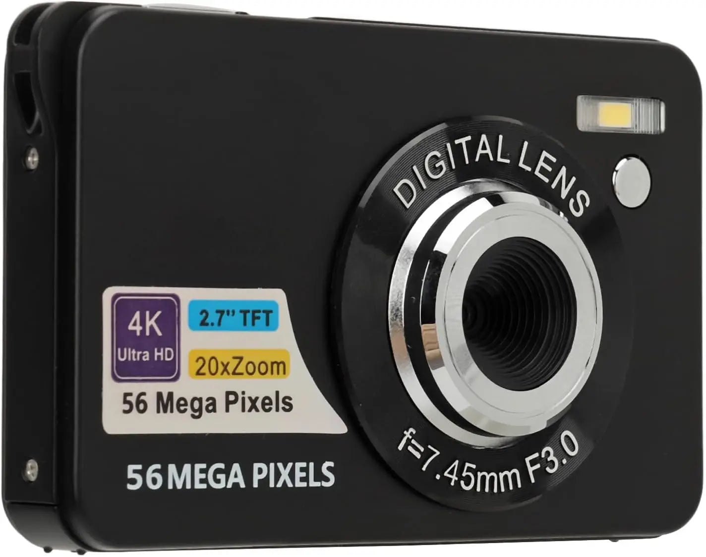 20X 56MP Digital Camera Photographic 2.7 Inch Screen 4K UHD Kids Camcorder Face Detect Auto Focus Self-Timer Camera For Children