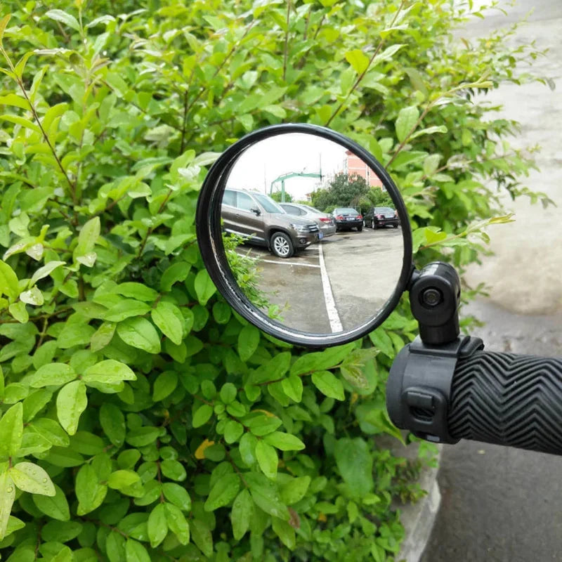 2pcs Adjustable Rotate Bicycle Auxiliary Rearview Mirror Handlebar Mount Wide-Angle Convex Cycling Rear View Mirrors Accessories