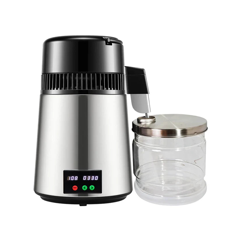 750W 4L Water Distiller, Household Stainless Steel Water Purifier for Pure Distilled Water, Distillation Machine with Filter for