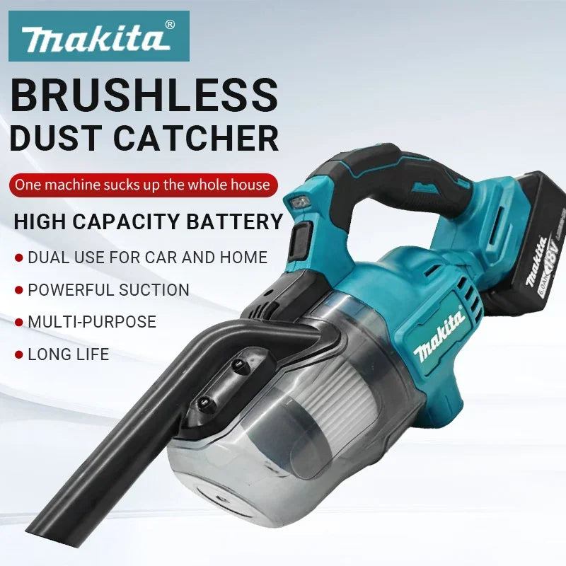 Makita Electric Vacuum Cleaner Handheld Cordless Vacuum Home Car Dual Use Portable High Power Cleaning Tool for Makita Battery