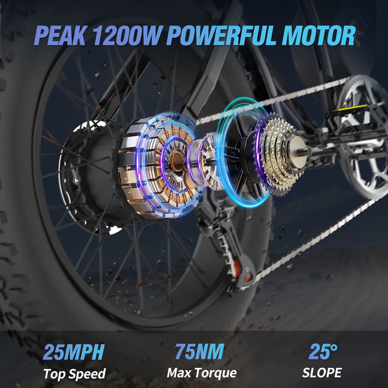 Ridstar Q20 Lite Electric Bike for Adult 1200W 48V 15Ah 20*4 Inch Fat Tire E bike Mechanical Disc Brakes Electric Bicycle MTB