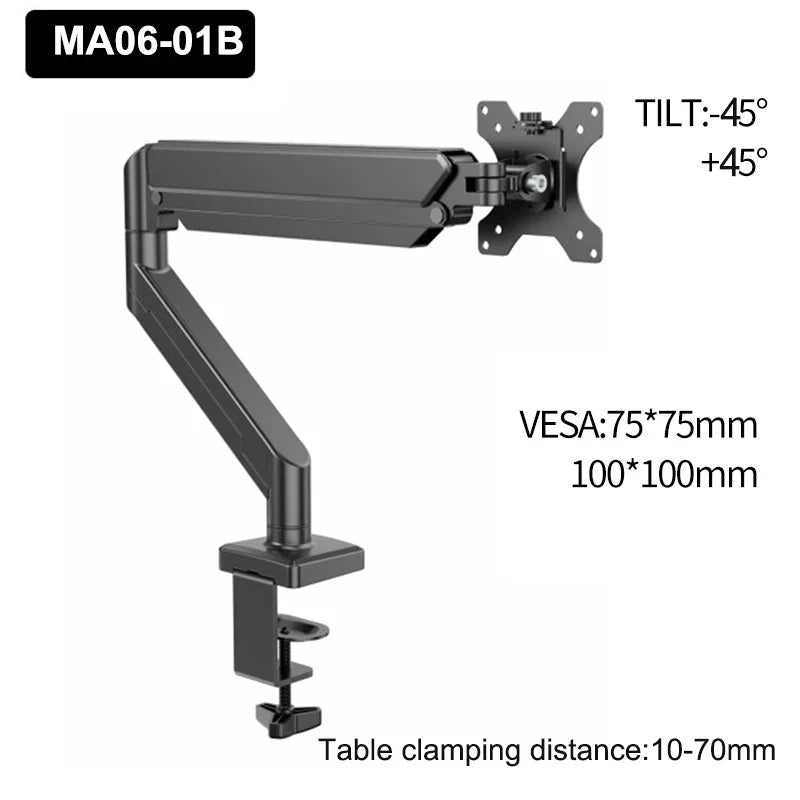 Single/Dual Monitor Mount Up To 32 inch Screens, Up To 22 Pounds Per Arm, Adjustable Dual Monitor Stand Suitable For Home Office