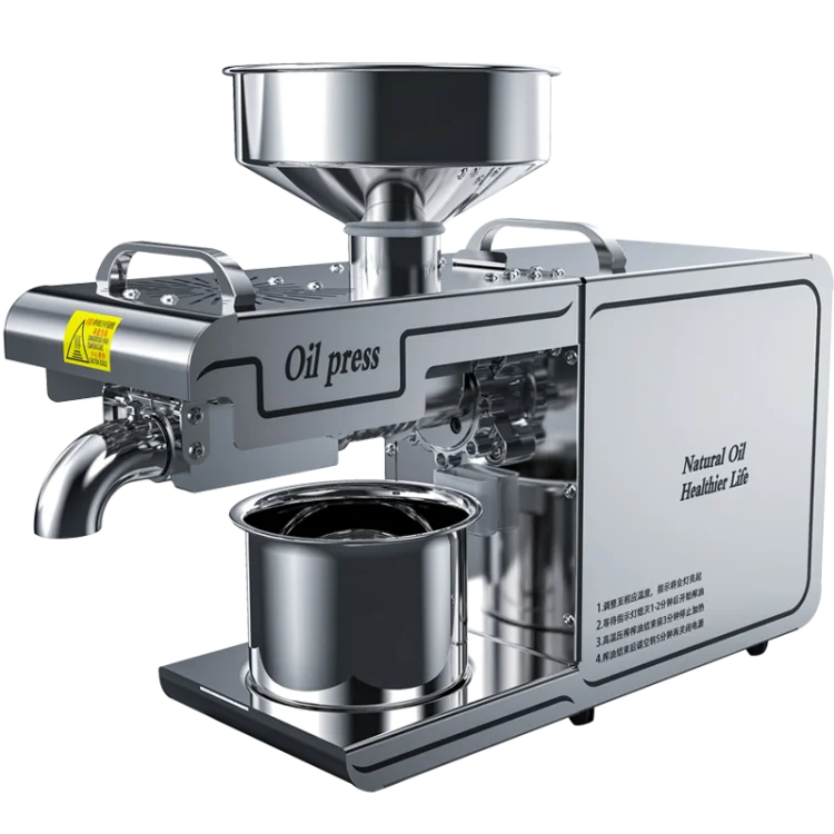 220V/110V Heat Cold Home Oil Press Machine For Pressing Olive Oil Coconut oil Soy Bean Press Machine High Oil Extraction Maker