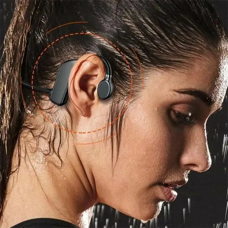 NEW Bone Conduction Headphones Wireless Bluetooth Earphone Sports Headset Hands-free With Mic For Running