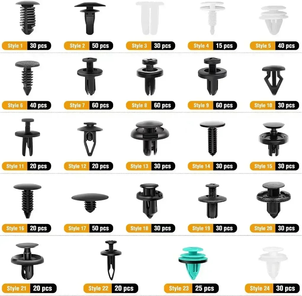 800pcs Car Plastic Retainer Clips Kit 680pcs Auto Fender Push Pin Rivet Door Trim Panel Car Fastener Clip Mixed Set Amagi