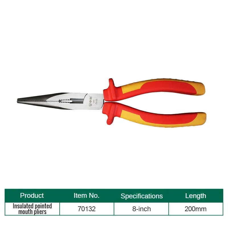 1000V high-voltage multi-purpose insulated electrician 8-inch 6-inch pliers steel wire pliers pointed pliers diagonal pliers