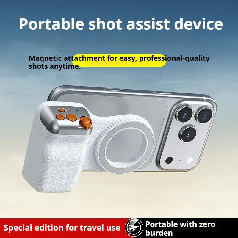 Mobile phone magnetic assistant camera DSLR style suitable for iPhone and Android, comfortable ergonomic grip handle, lightweigh