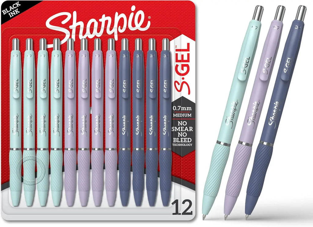 Smooth Gel Pens, Medium Point 0.7mm, Black Ink, 12 Count - Office & School Supplies
