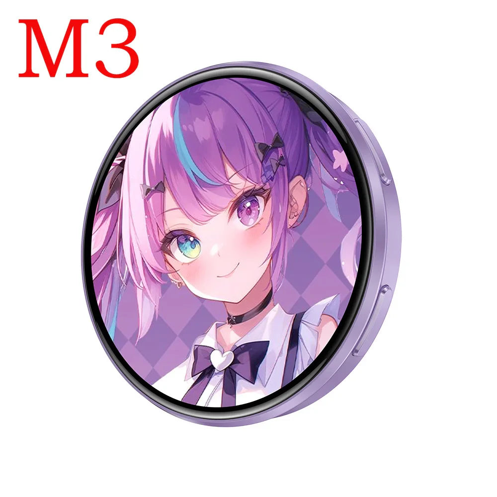Anime Blue Tooth Electronic Badge Video Playing Rainbow Support Light Picture Dynamic Carousel Bidirectional Transmission Brooch