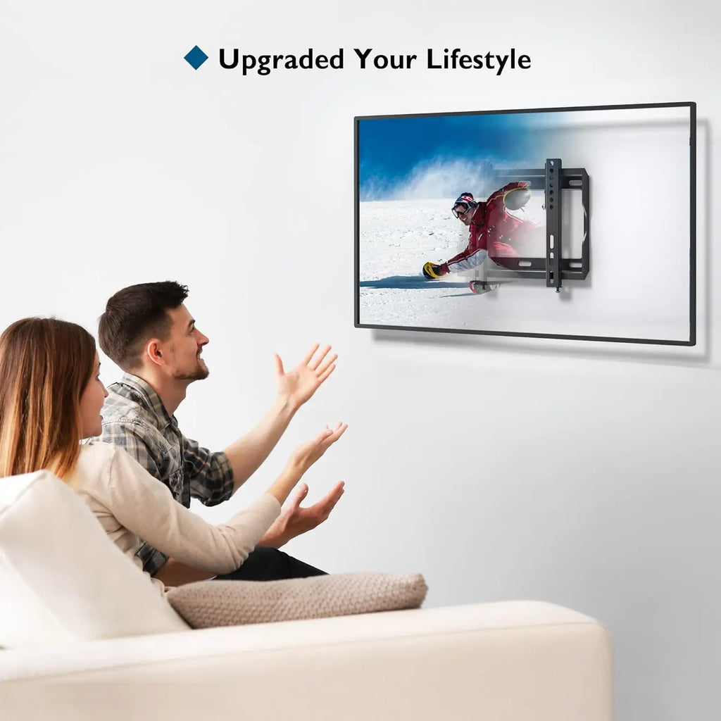 BEISHI Universal TV Bracket Low Profile TV Wall Mount Fixed for Most 30"-80" Flat/Curved TVs with Max VESA 600X500mm Up to 70kg
