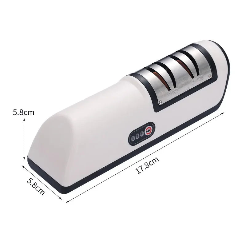 Electric Knife Sharpener Fully Automatic Handheld Knife Sharpener for Home Kitchen Quick Sharpening Tools With Non-slip Kitchen