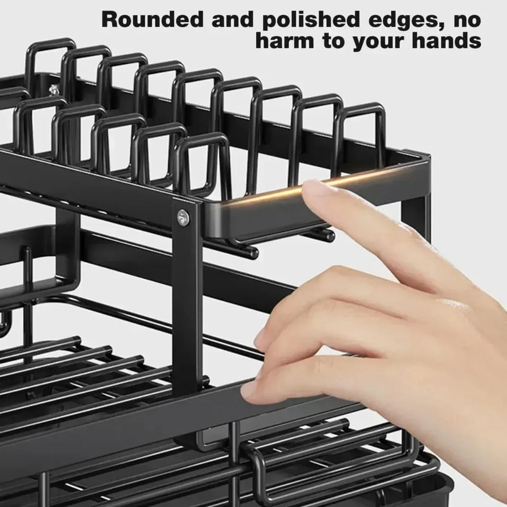 Hot-selling Bowl Rack - Double-layer Dish and Bowl Drainer Adjustable Kitchen Utensil Organizer Space-saving Suitable for Plates
