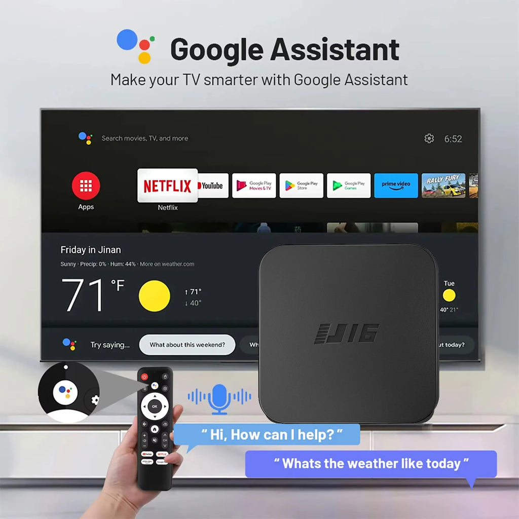 4K Ultra HD Smart TV Box U16 Android 11.0 Allwinner H313 2GB RAM 16GB ROM with Dual Band WiFi for High Speed Streaming and Ent