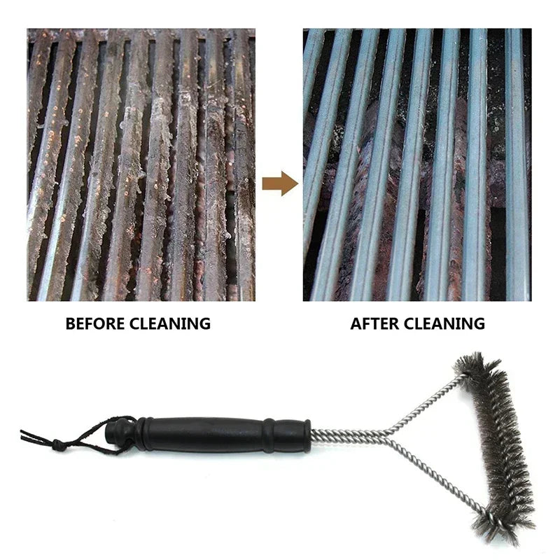Barbecue Brush Cleaning Tool Stainless Steel Non Stick Cleaning Brush Barbecue Accessories Stainless Steel Wire Barbecue Brush