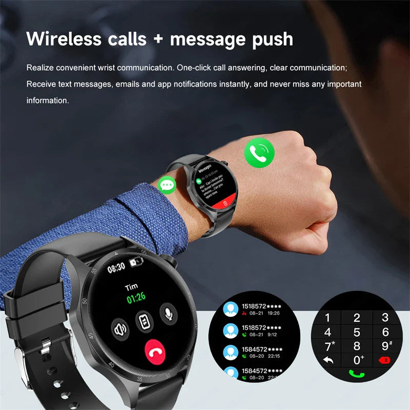 2026 New Smart Watch Men Women 1.52"HD AMOLED Screen GPS Motion trajectory Heart Rate Bluetooth Call 100+Sports Modes SmartWatch
