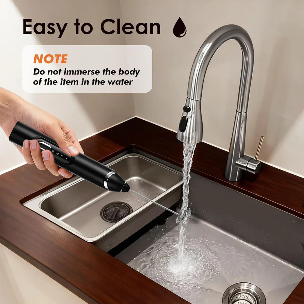 Mini Milk Frother Rechargeable Handheld Milk Foam Machine Automatic Rotary Blender for Coffee Latte Cappuccino Maker Milk Foamer
