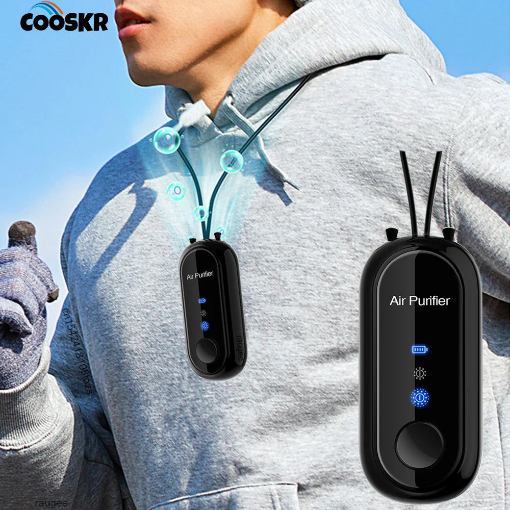 Wearable Negative Ion Air Purifier USB Rechargeable Mini Portable Purifying Outdoor Smoke Peculiar Smell Efficient Purifying Air